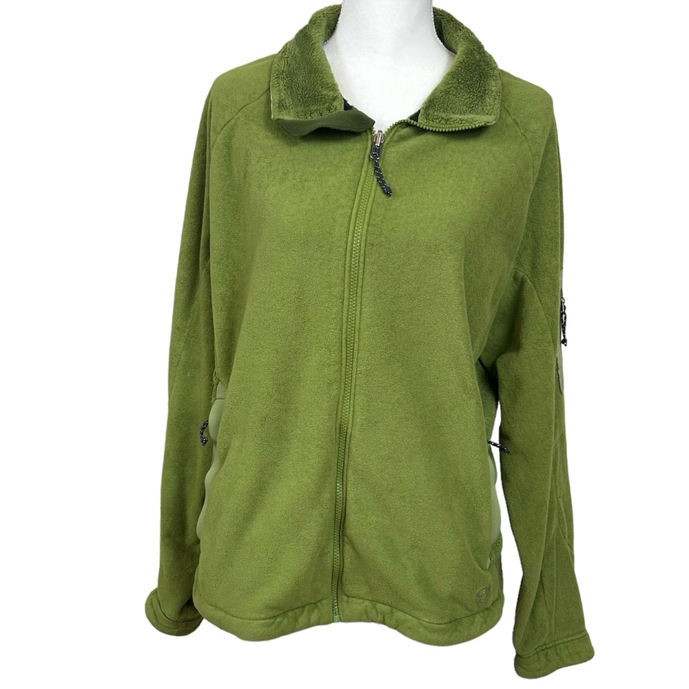 Mountain Hardwear green fleece jacket coat full zip